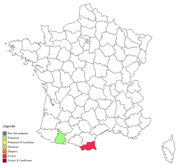 carte Pinguicula longifolia subsp. longifolia