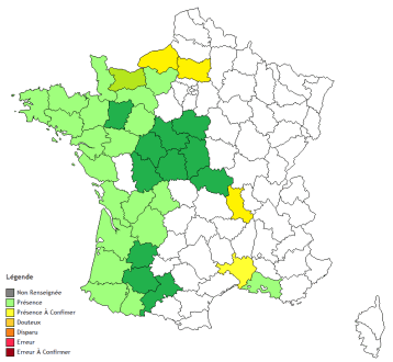 carte Pinguicula lusitanica